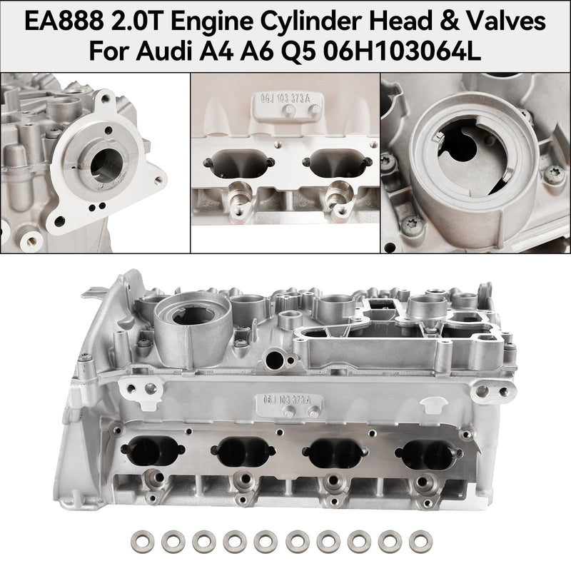 2009-2015 أودي A4 (B8) Q5 2.0 EA888 2.0T رأس أسطوانة المحرك والصمامات 06H103064L 06H103064AC