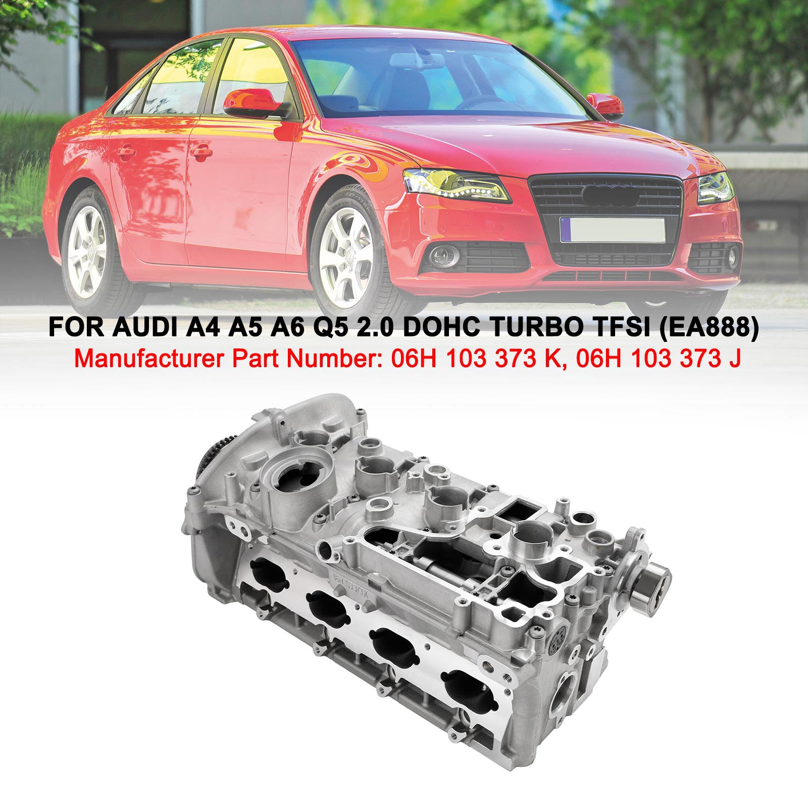 06H103373J Cylinder Head Assembly Crankshaft For AUDI A4 A5 A6 Q5 2.0 DOHC TFSI (EA888)