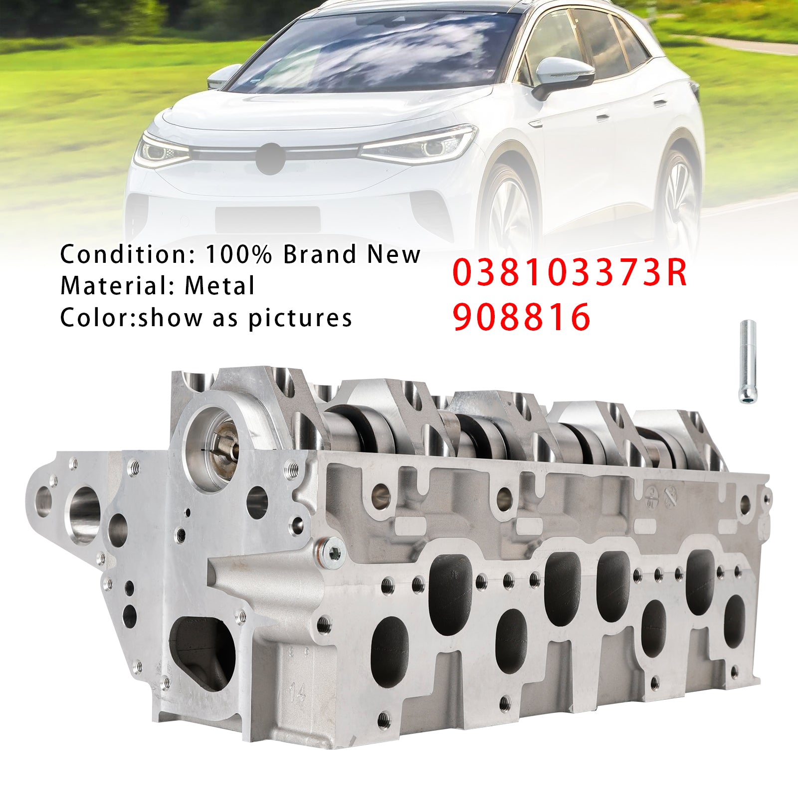 VW Audi SEAT Skoda 1.9L 8V Pump Nozzle TDI Cylinder Head Complete with Camshaft 038103373R