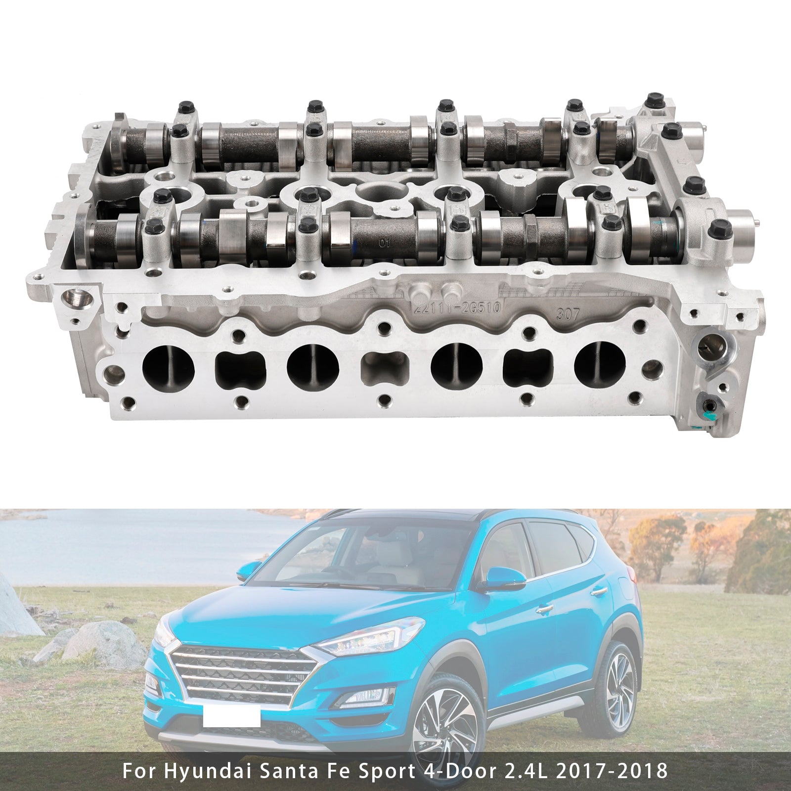 Cylinder Head Assembly w/Head Gasket Bolts Kit G4KJ For Hyundai Kia 2.4L 11-2020