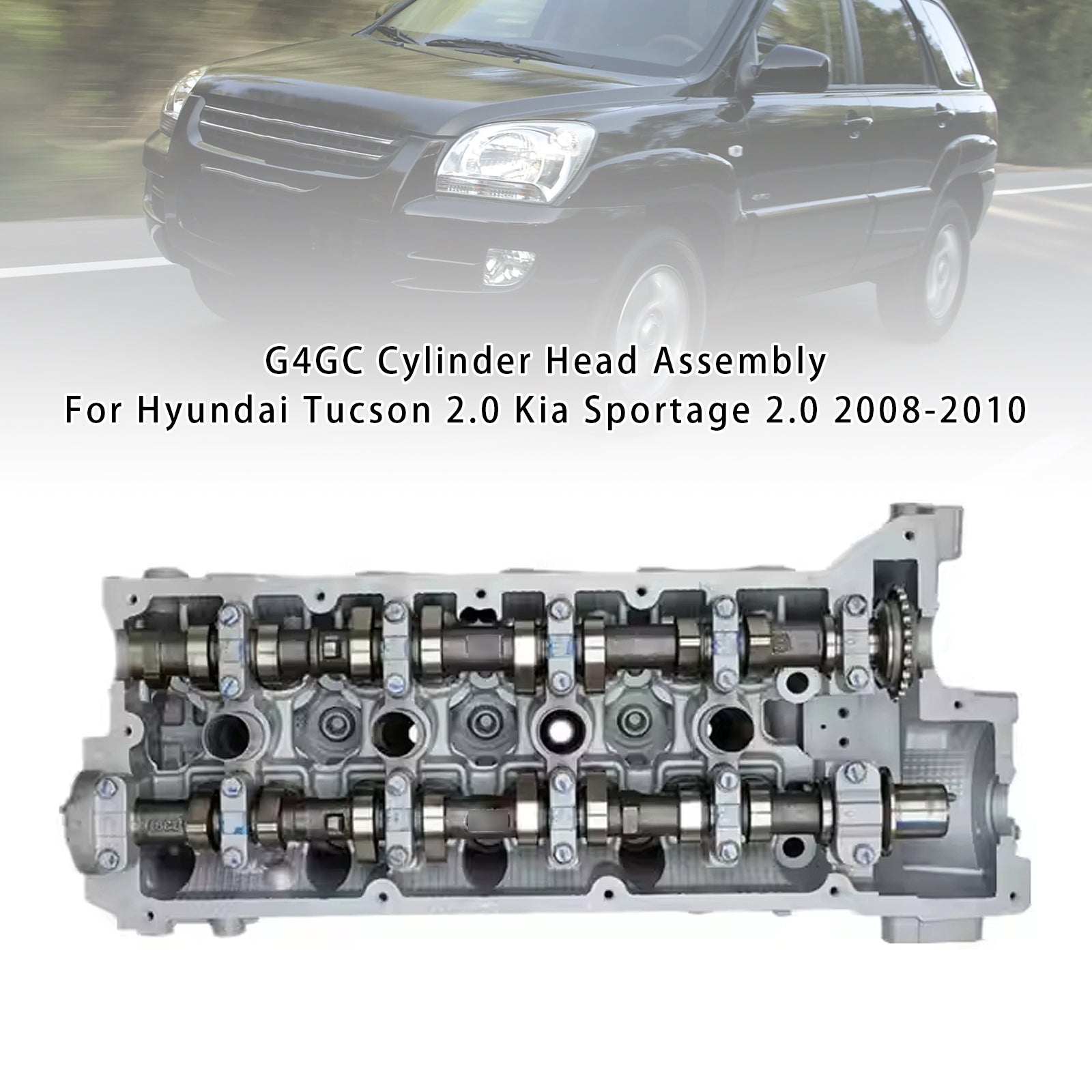G4GC Cylinder Head Assembly For Hyundai Tucson 2.0 Kia Sportage 2.0 2008-2010