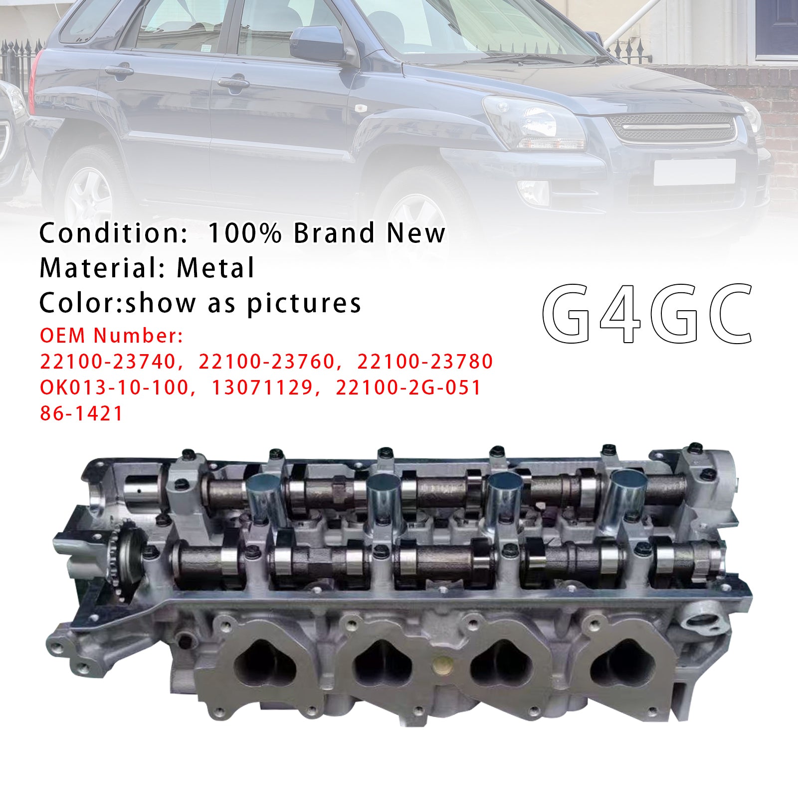 G4GC Cylinder Head Assembly For Hyundai Tucson 2.0 Kia Sportage 2.0 2008-2010