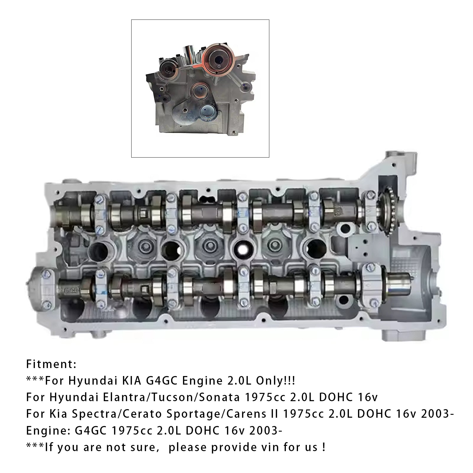 G4GC Cylinder Head Assembly For Hyundai Tucson 2.0 Kia Sportage 2.0 2008-2010