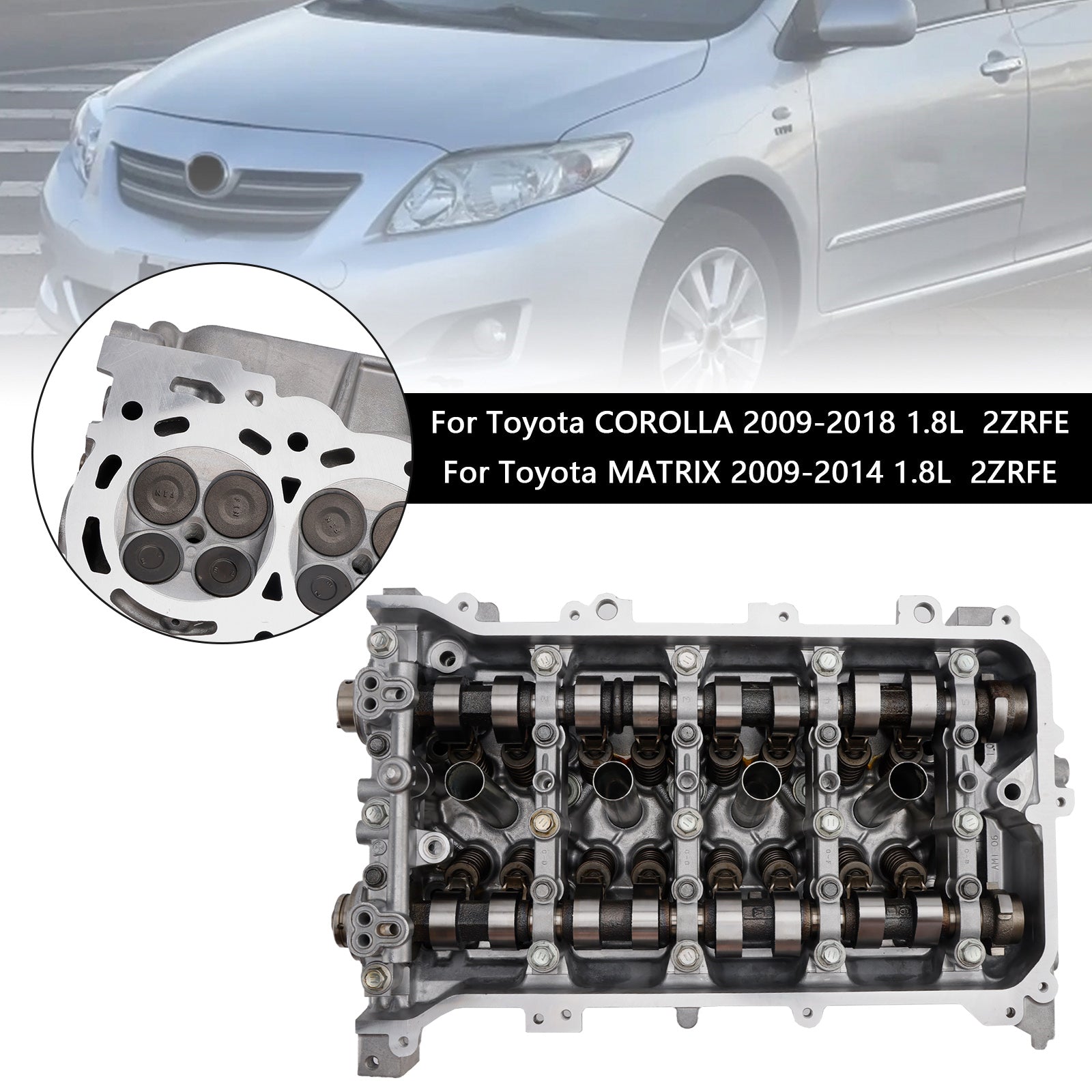 2008-2009 Toyota VIBE 1.8L Cylinder Head 2ZRFE