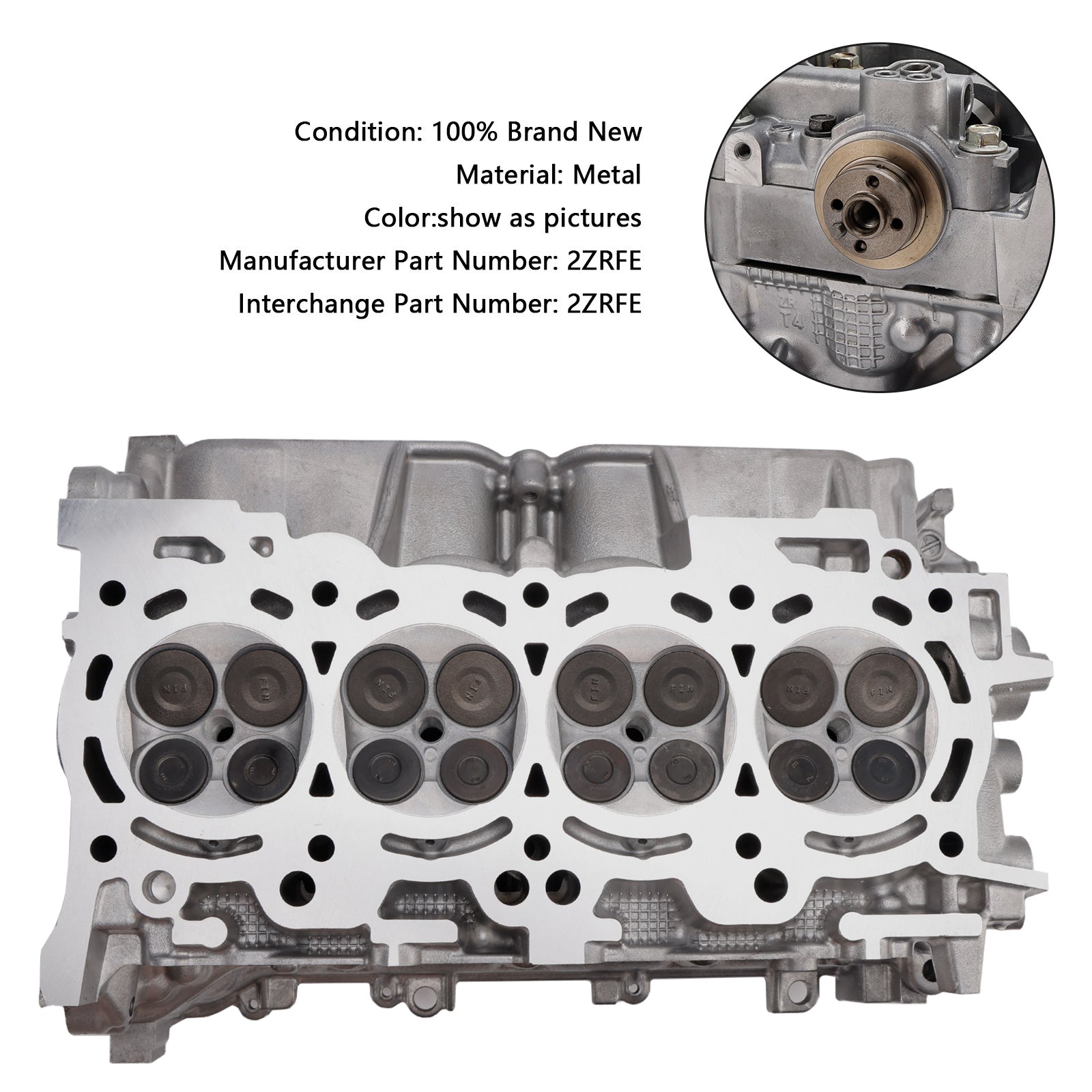 2008-2009 Toyota VIBE 1.8L Cylinder Head 2ZRFE
