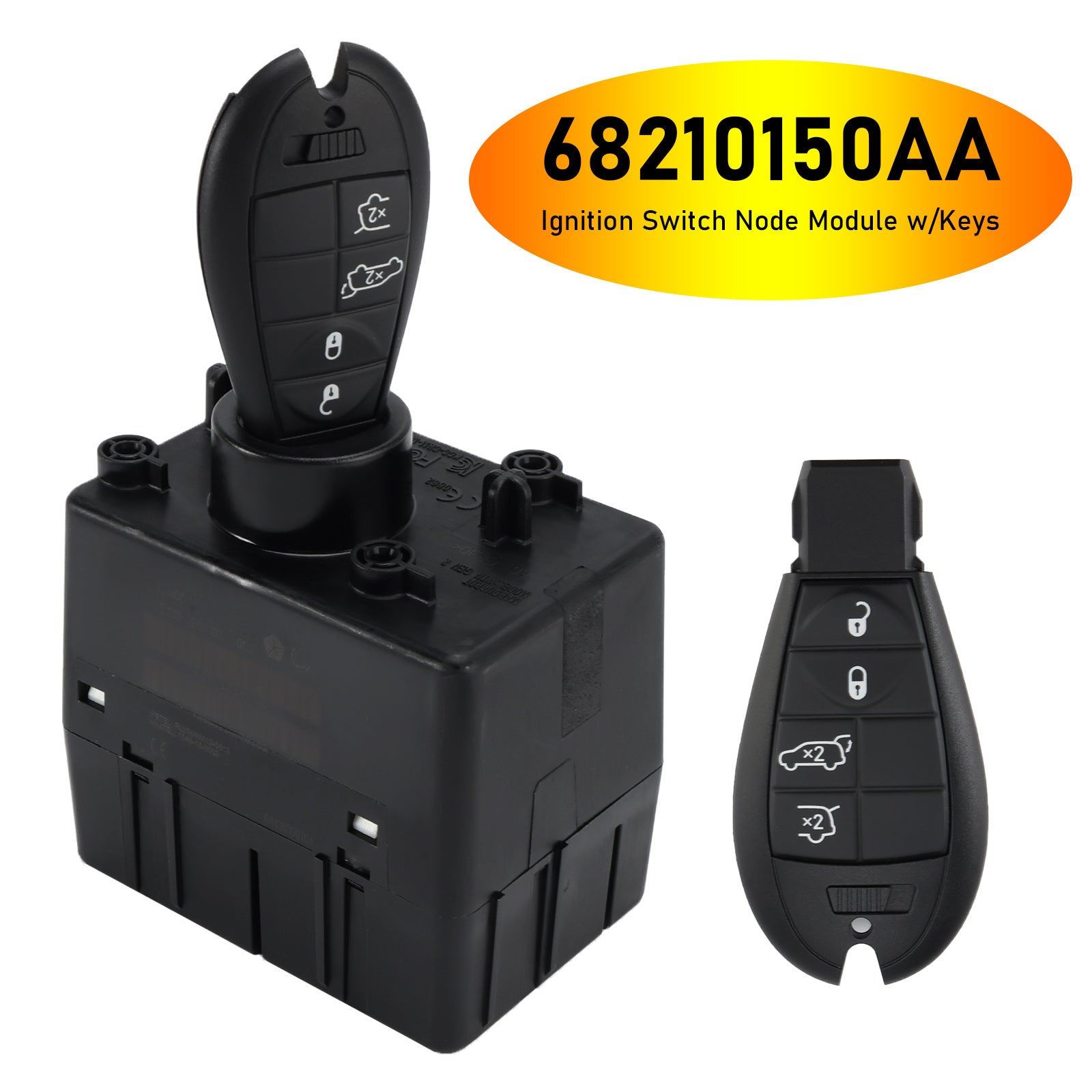 2009-2015 Dodge Ram 1500 2500 3500 Wireless Ignition Switch Node Module w/Keys 68210150AA 68210150AB
