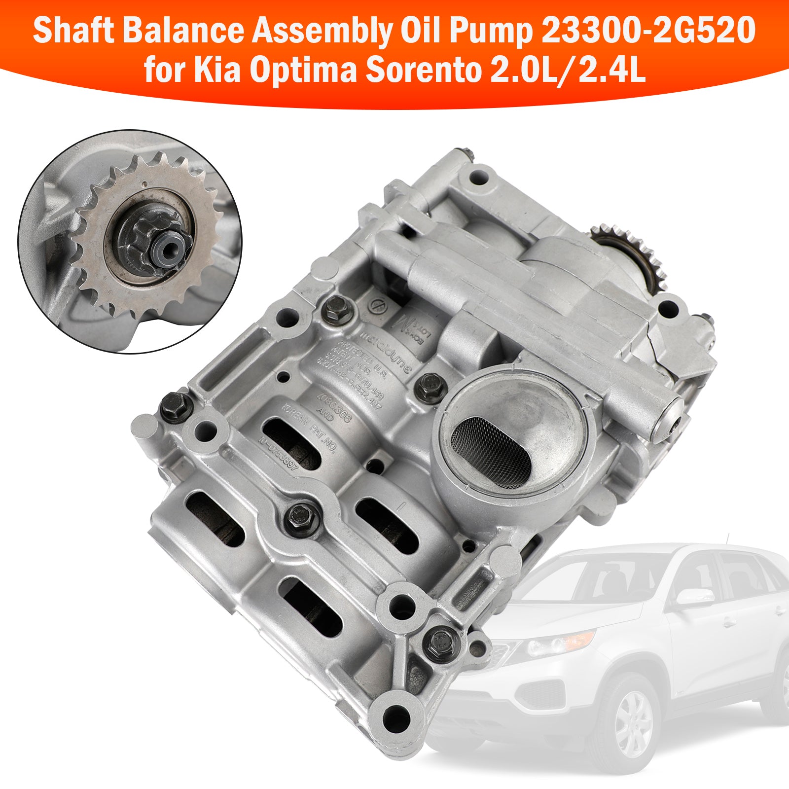 2012-2014 Hyundai Sonata Azera 2.0L/2.4L Shaft Balance Assembly Oil Pump 23300-2G520 23300-25922