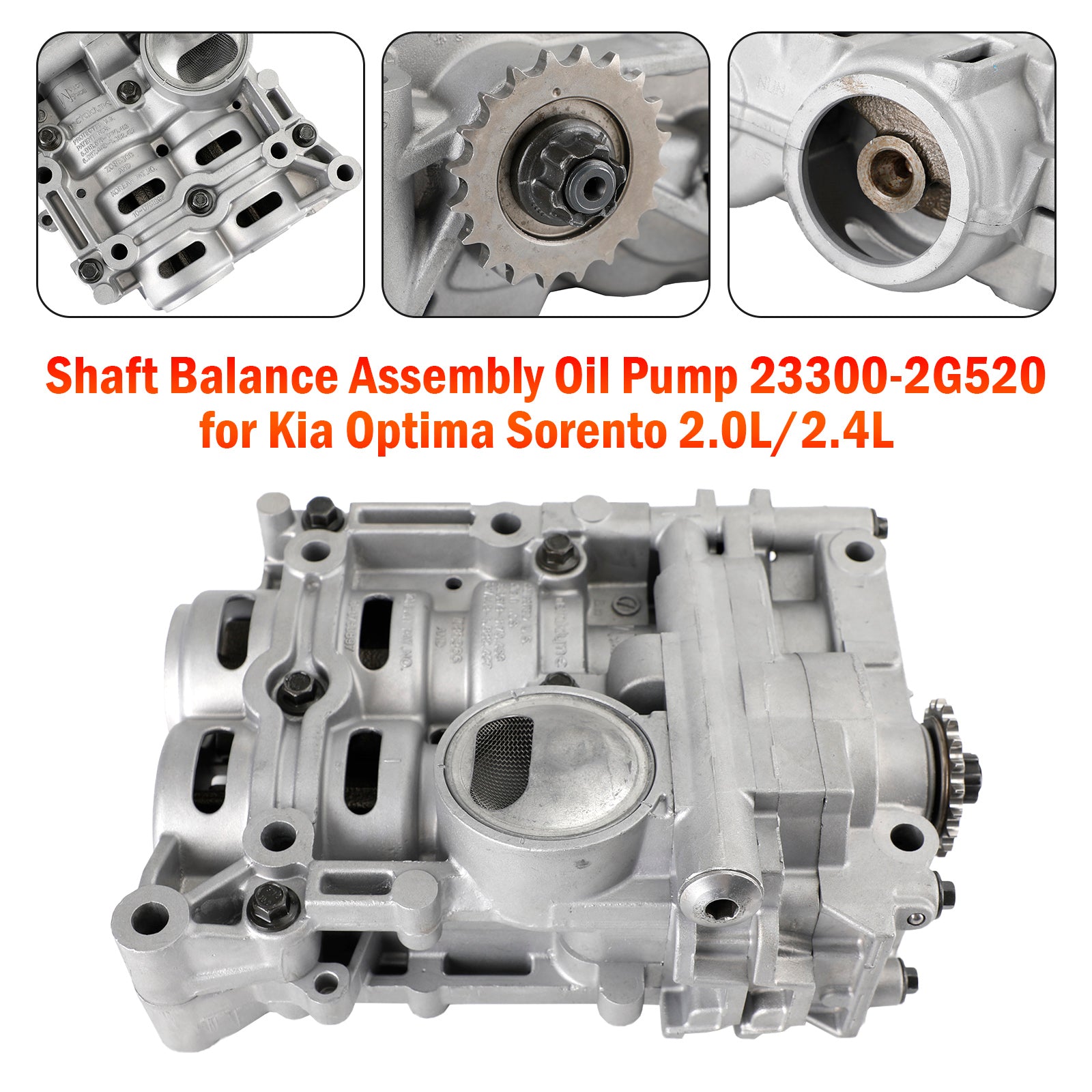 2012-2014 هيونداي سوناتا أزيرا 2.0L / 2.4L مضخة زيت تجميع عمود التوازن 23300-2G520 23300-25922