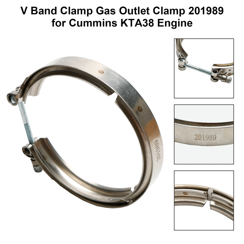 V Band Clamp Gas Outlet Clamp 201989 for Cummins KTA38 Engine