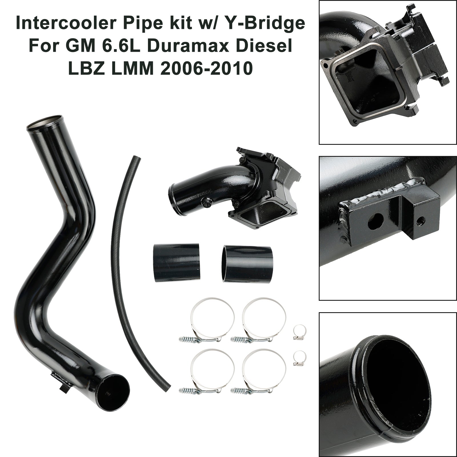 2007.5-2010 LMM VIN Código 6 Kit de tubería intercooler con puente Y genérico