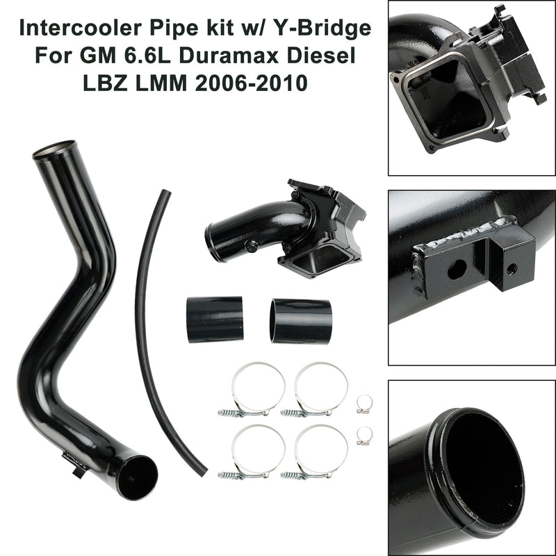 2006-2010 GM 6.6L LBZ/LMM Duramax Diesel VIN Code 2 or D Intercooler Pipe kit w/ Y-Bridge Generic
