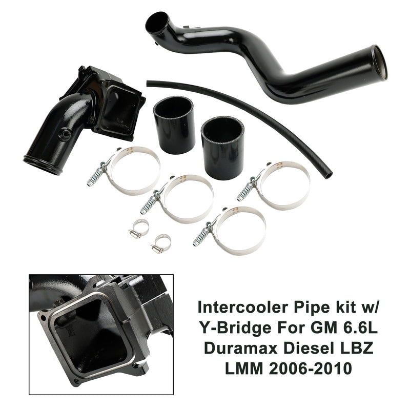 2006-2010 GM 6.6L LBZ/LMM Duramax Diesel VIN Code 2 or D Intercooler Pipe kit w/ Y-Bridge Generic
