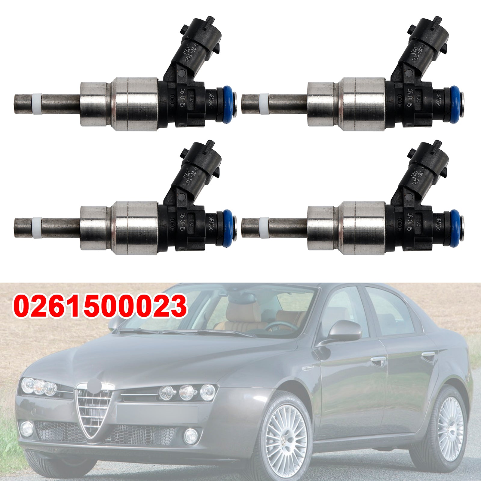 4Pcs Fuel Injector For Alfa Romeo 159 939 Brera Spider 2.2 JTS 0261500023