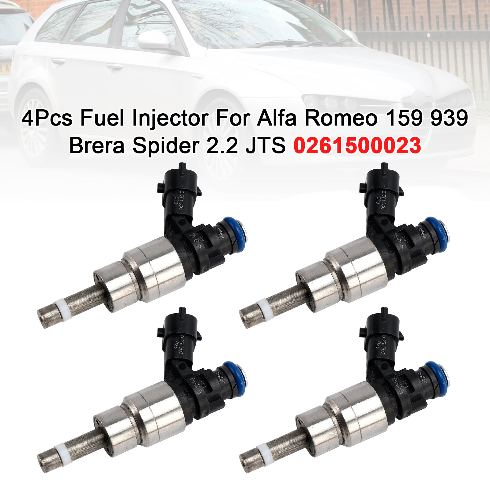 4Pcs Fuel Injector For Alfa Romeo 159 939 Brera Spider 2.2 JTS 0261500023