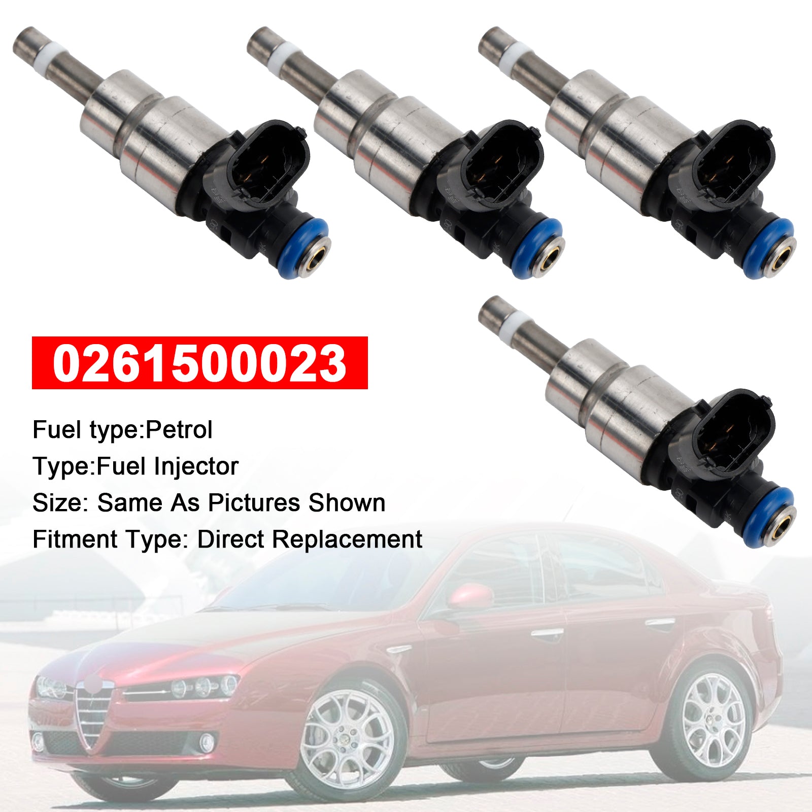 4Pcs Fuel Injector For Alfa Romeo 159 939 Brera Spider 2.2 JTS 0261500023