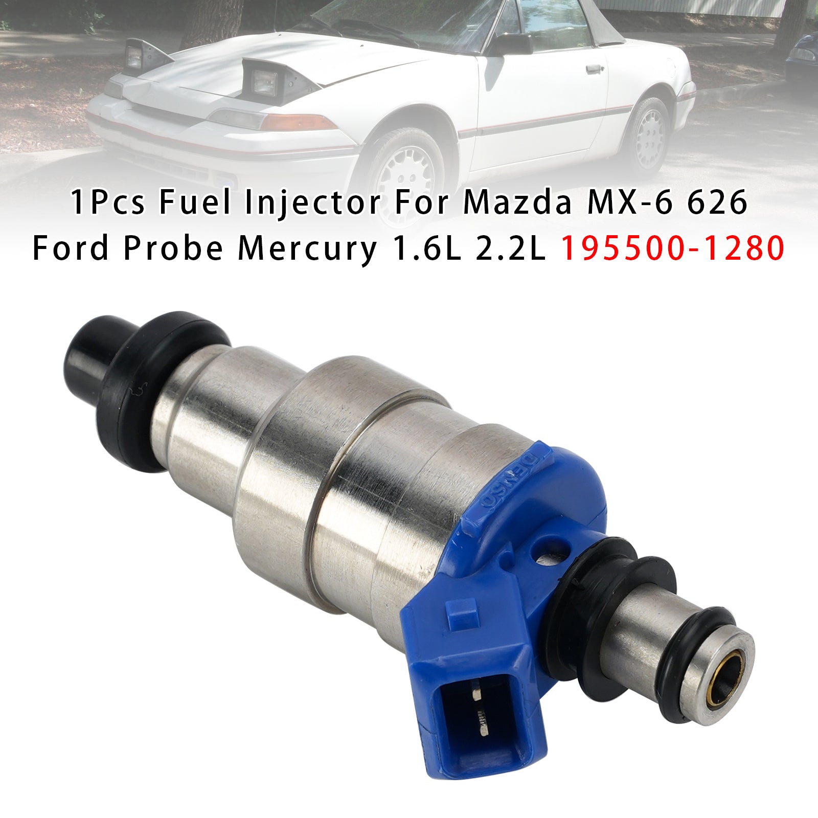 1Pcs Fuel Injector For Mazda MX-6 626 Ford Probe Mercury 1.6L 2.2L 195500-1280