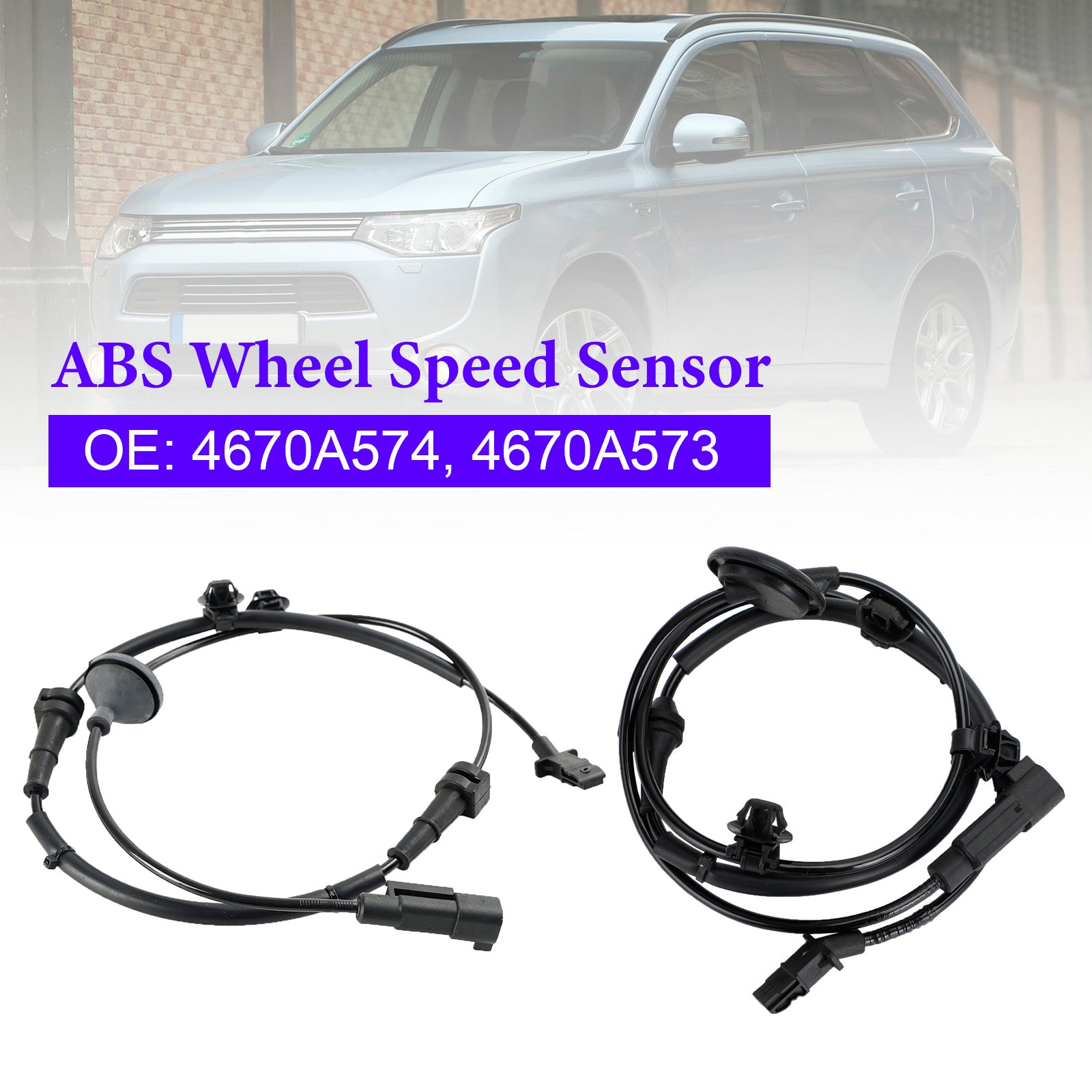 2Pcs Rear Left & Right ABS Speed Sensor For Mitsubishi Outlander III 2010-On