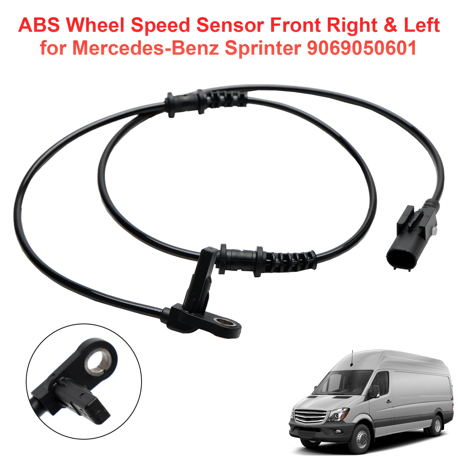 ABS Wheel Speed Sensor Front Right & Left for Mercedes-Benz Sprinter 9069050601