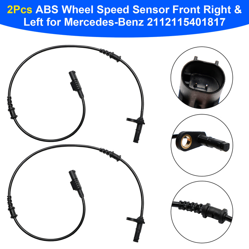 Sensor de velocidad de rueda ABS, 2 uds., delantero derecho e izquierdo para mercedes-benz 2112115401817