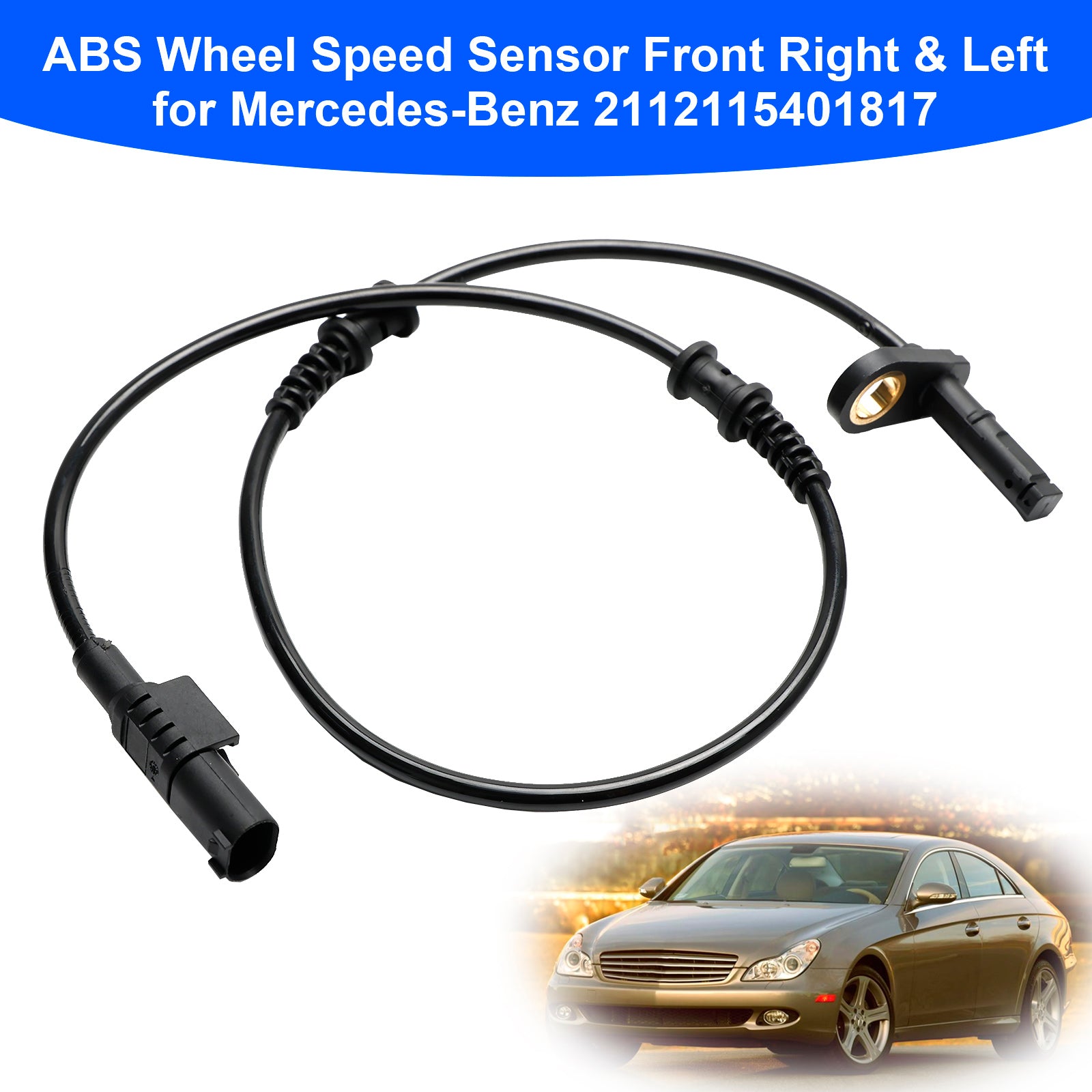 ABS Wheel Speed Sensor Front Right & Left for Mercedes-Benz 2112115401817