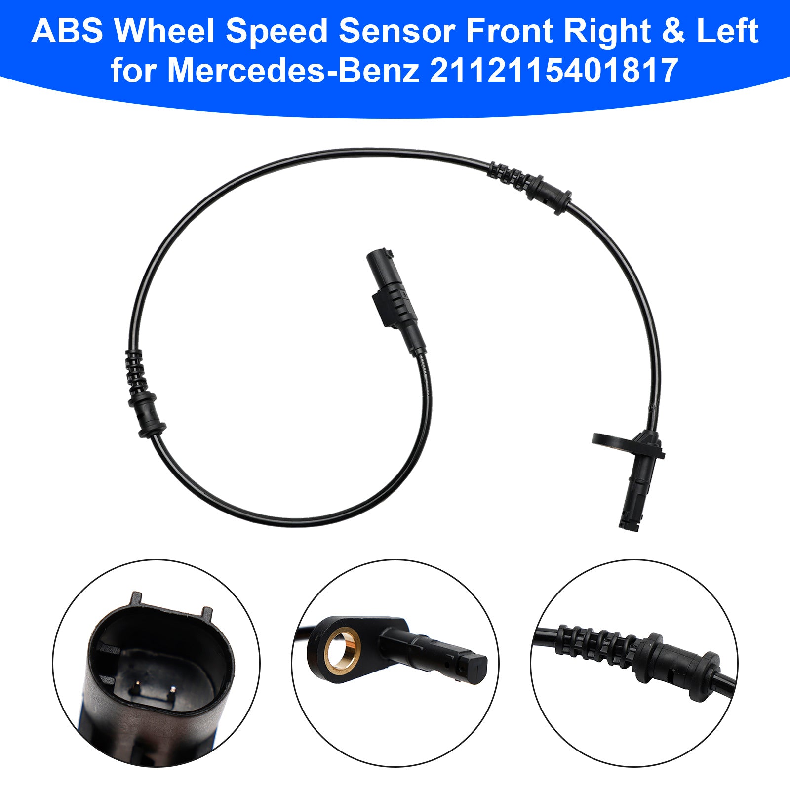 ABS Wheel Speed Sensor Front Right & Left for Mercedes-Benz 2112115401817