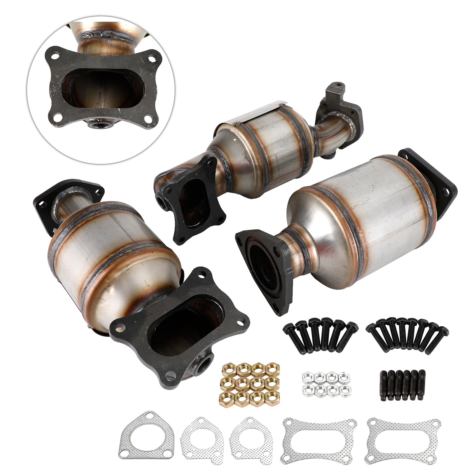 09-15 Pilot 3.5L Honda Left & Right & Rear Catalytic Converters Set 45131 45132 16447 Generic