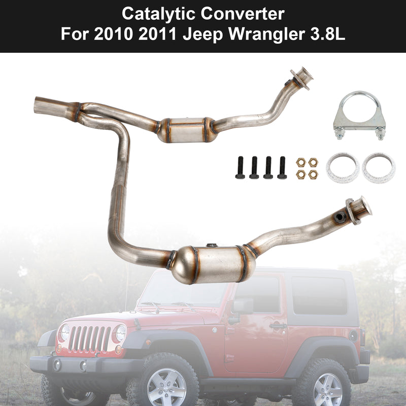 2010 2011 Jeep Wrangler 3.8L Catalytic Converter Complete Set 50498 Generic