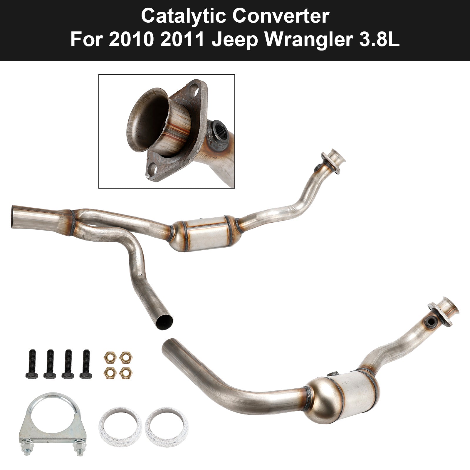 2010 2011 Jeep Wrangler 3.8L Catalytic Converter Complete Set 50498 Generic