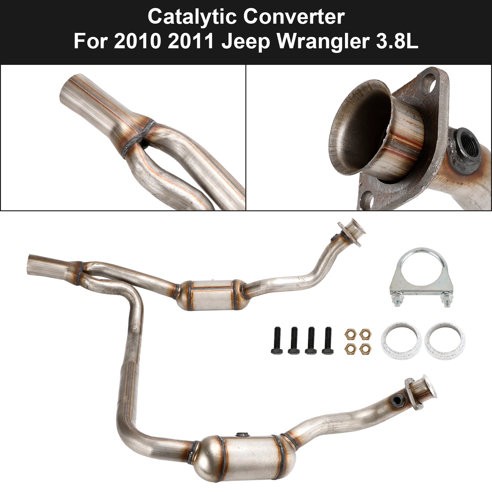 2010 2011 Jeep Wrangler 3.8L Catalytic Converter Complete Set 50498 Generic