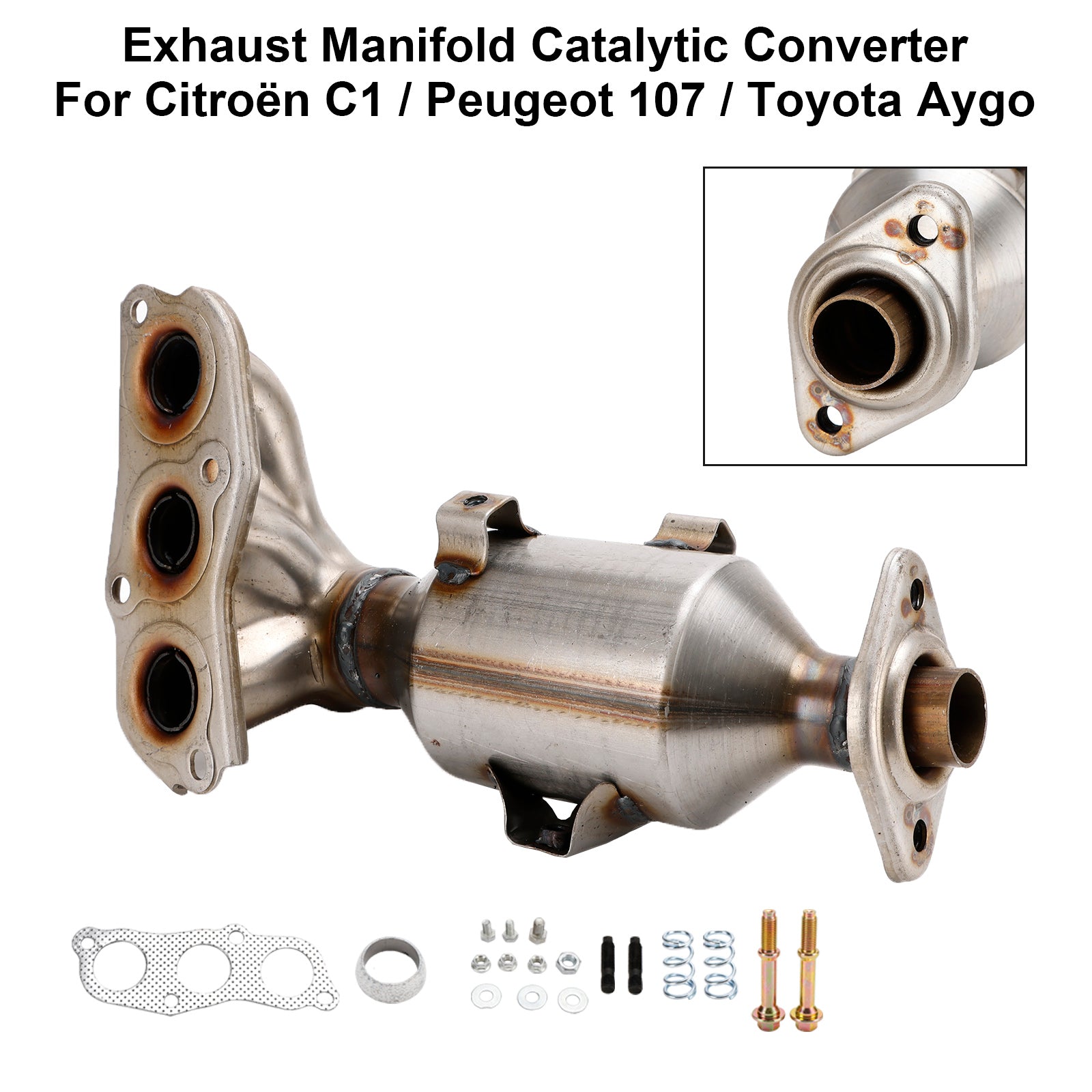 Catalytic Converter 0342K0 For Toyota Aygo Citroen C1 Peugeot 107 2005-2014