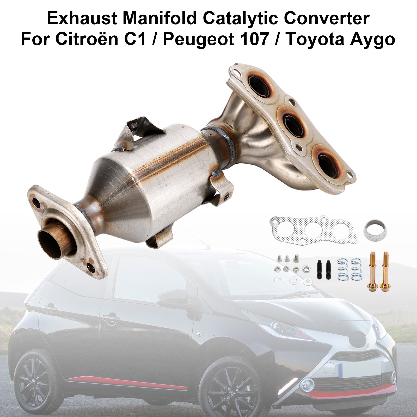 Catalytic Converter 0342K0 For Toyota Aygo Citroen C1 Peugeot 107 2005-2014