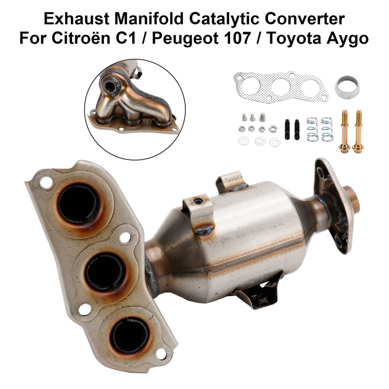 Catalytic Converter 0342K0 For Toyota Aygo Citroen C1 Peugeot 107 2005-2014