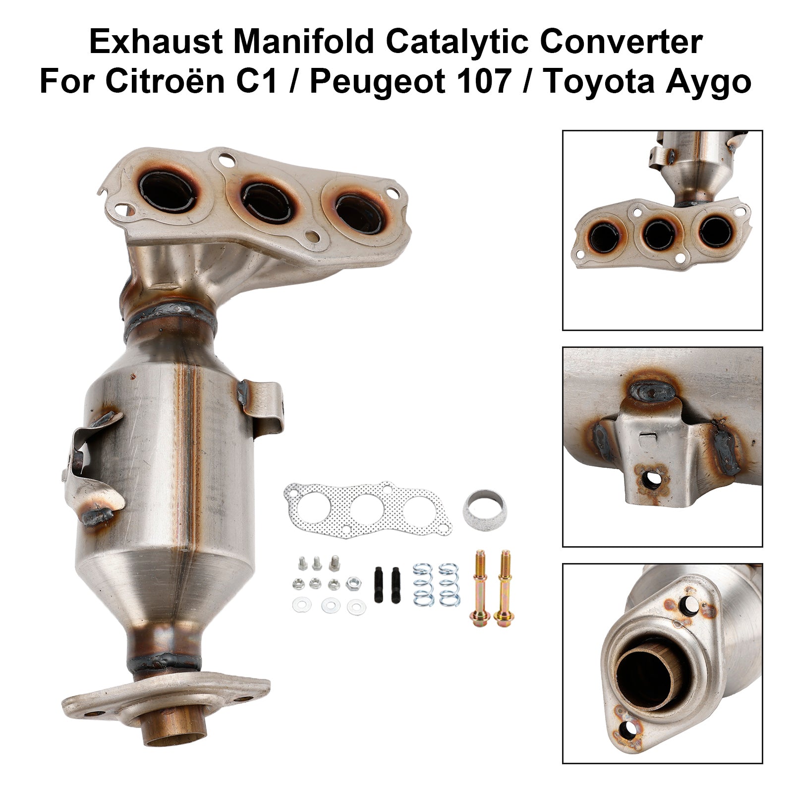 Catalytic Converter 0342K0 For Toyota Aygo Citroen C1 Peugeot 107 2005-2014