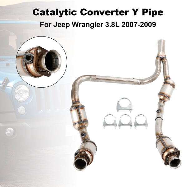 Catalytic Converter Y Pipe Direct Fit For Jeep Wrangler 3.8L 2007-2009