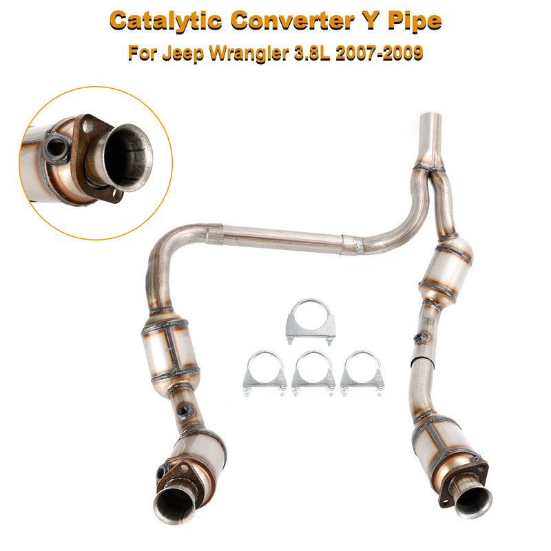 Catalytic Converter Y Pipe Direct Fit For Jeep Wrangler 3.8L 2007-2009