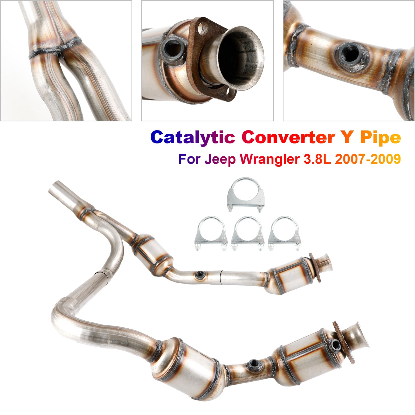 Catalytic Converter Y Pipe Direct Fit For Jeep Wrangler 3.8L 2007-2009