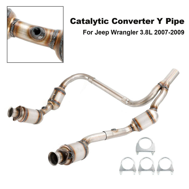 Catalytic Converter Y Pipe Direct Fit For Jeep Wrangler 3.8L 2007-2009