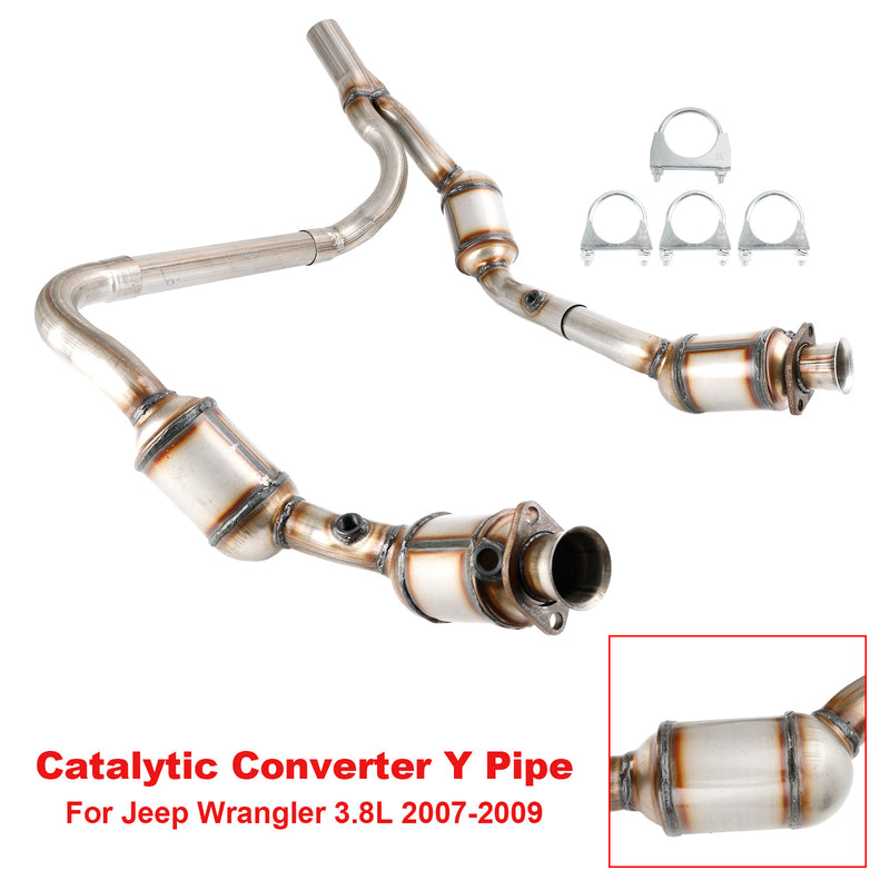 Catalytic Converter Y Pipe Direct Fit For Jeep Wrangler 3.8L 2007-2009