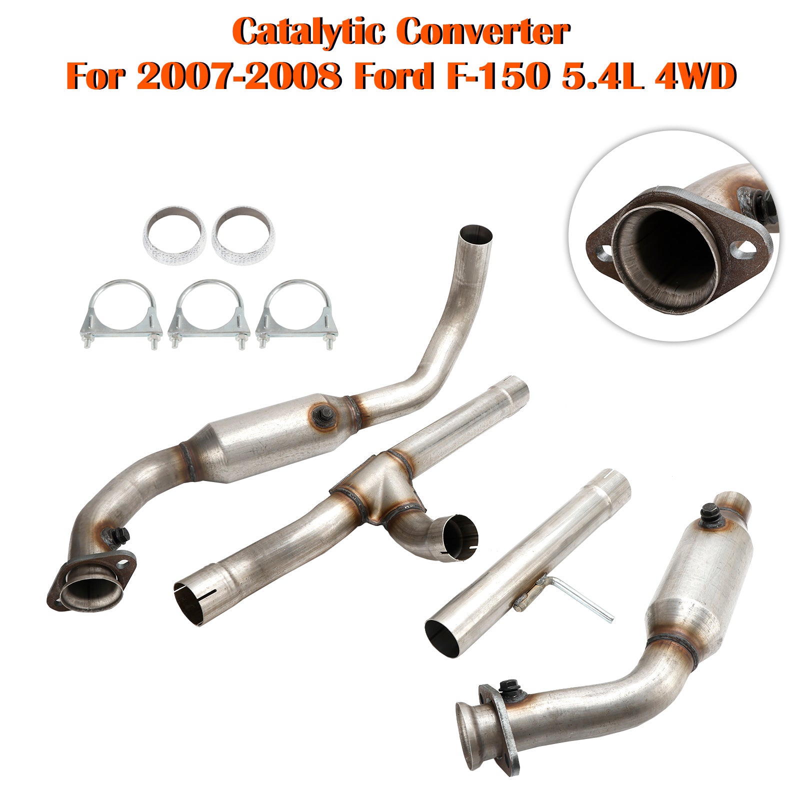 Left & Right Catalytic Converter 53569 50553 For 2006-2008 Ford F-150 5.4L 4WD