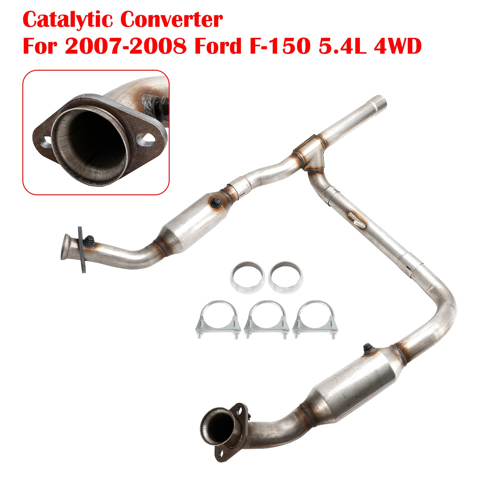 Left & Right Catalytic Converter 53569 50553 For 2006-2008 Ford F-150 5.4L 4WD