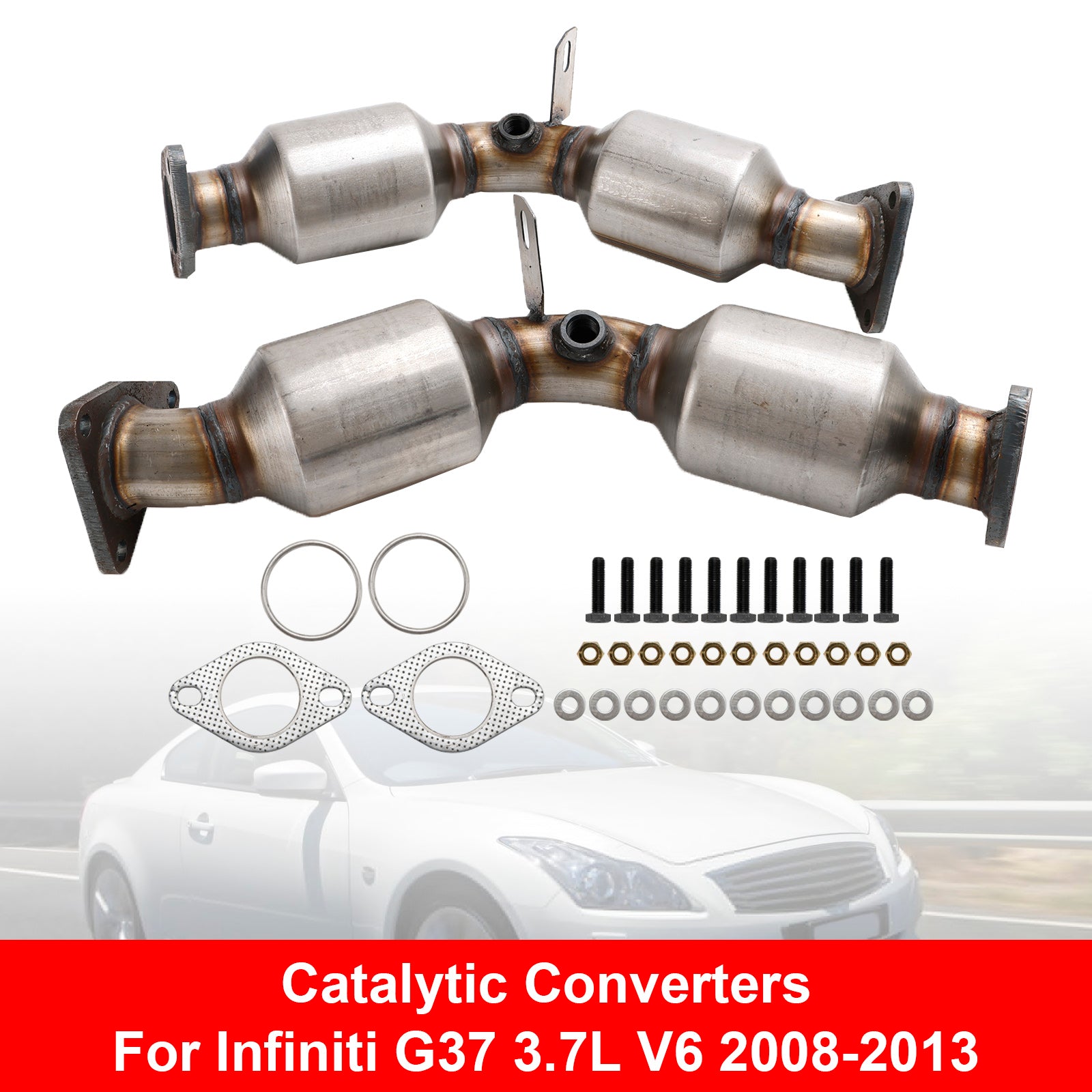 Catalytic Converters Front Both Sides 12H5485/84 For Infiniti G37 3.7L 2008-2013