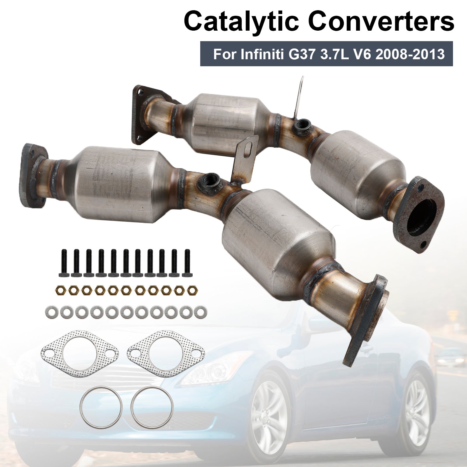 Catalytic Converters Front Both Sides 12H5485/84 For Infiniti G37 3.7L 2008-2013