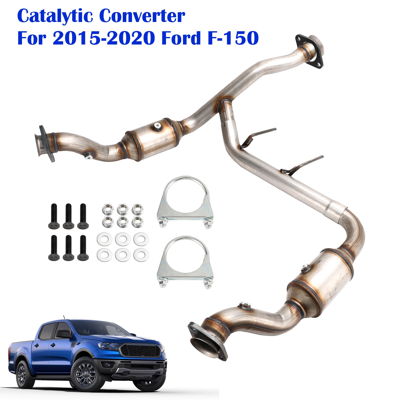 Right And Left Side Catalytic Converter For 2015-2020 Ford F-150 2.7L (TURBO)