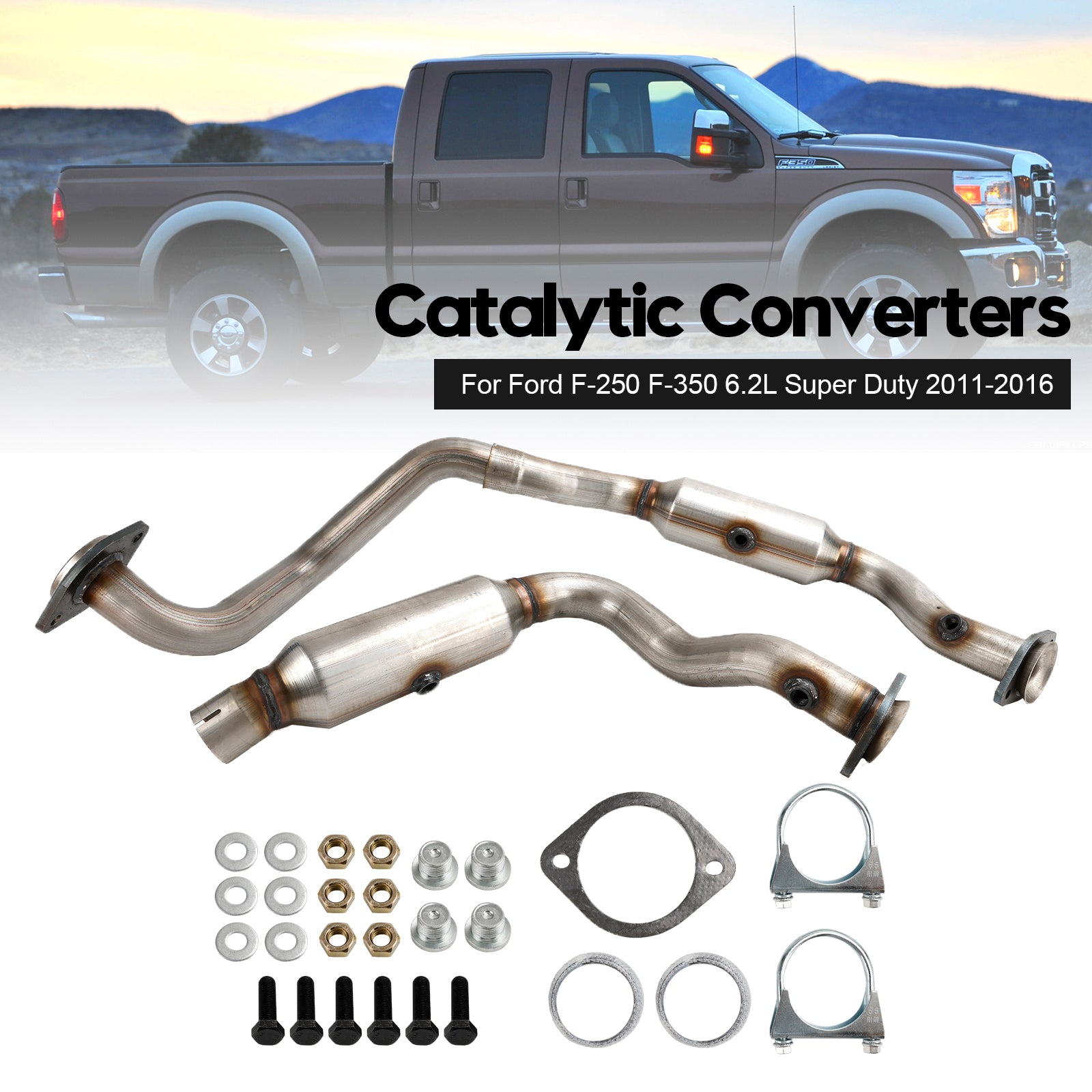 Both Sides Catalytic Converters For Ford F-250 F-350 6.2L Super Duty 2011-2016