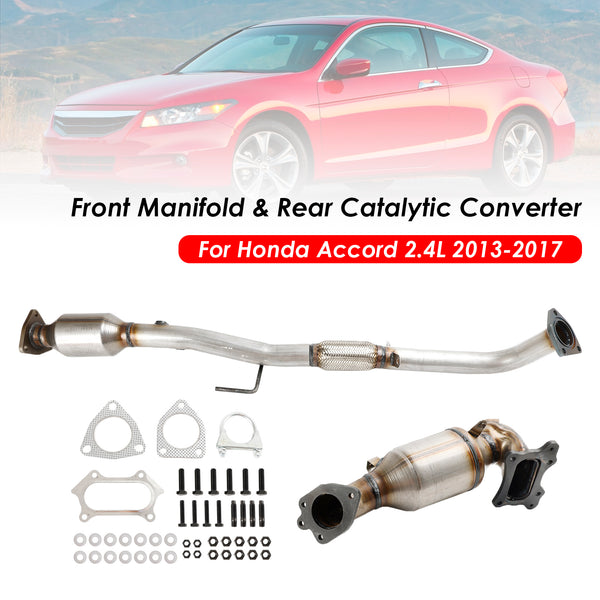 Front Manifold & Rear Catalytic Converter For Honda Accord 2.4L 2013-2017