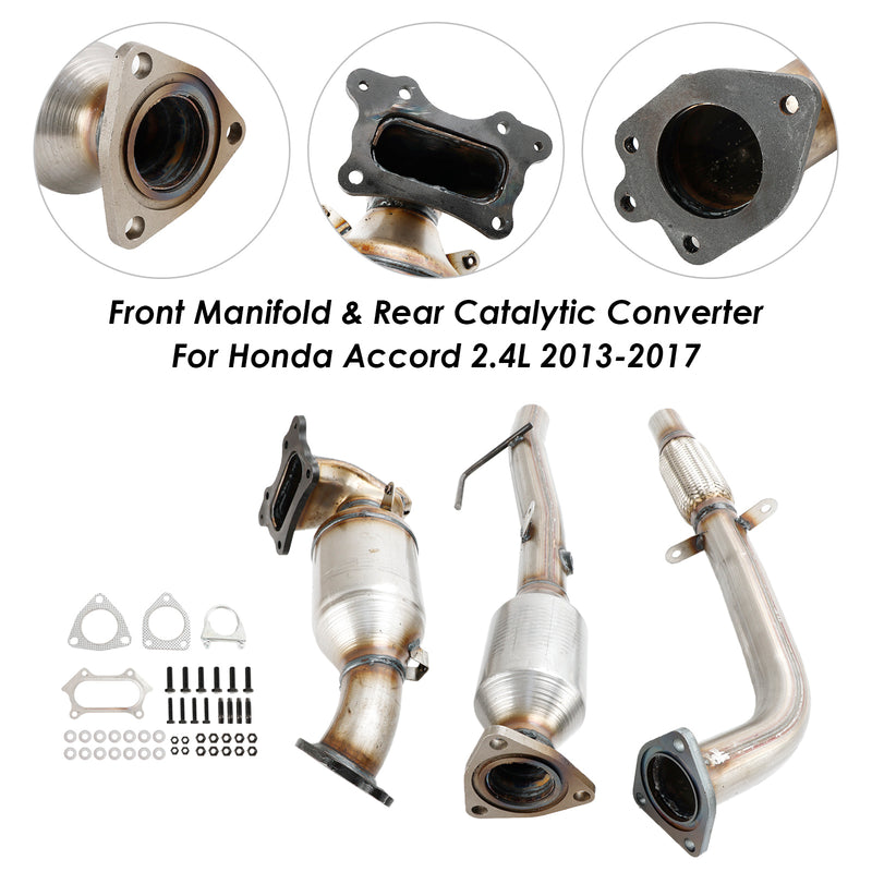 Front Manifold & Rear Catalytic Converter For Honda Accord 2.4L 2013-2017