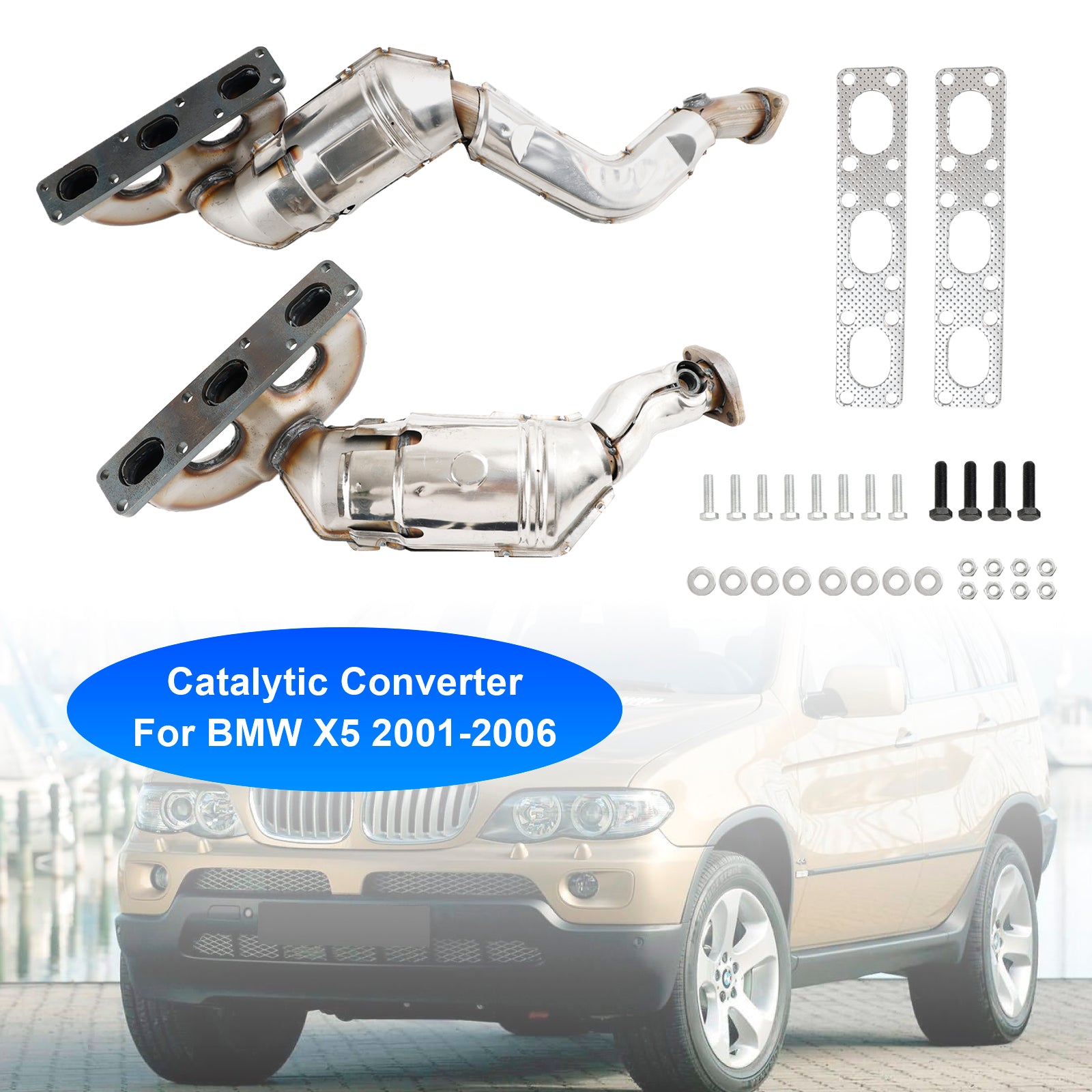 Catalytic Converter Direct Fit For BMW X5/530i/525i 2.5L/3.0L 2001-2006