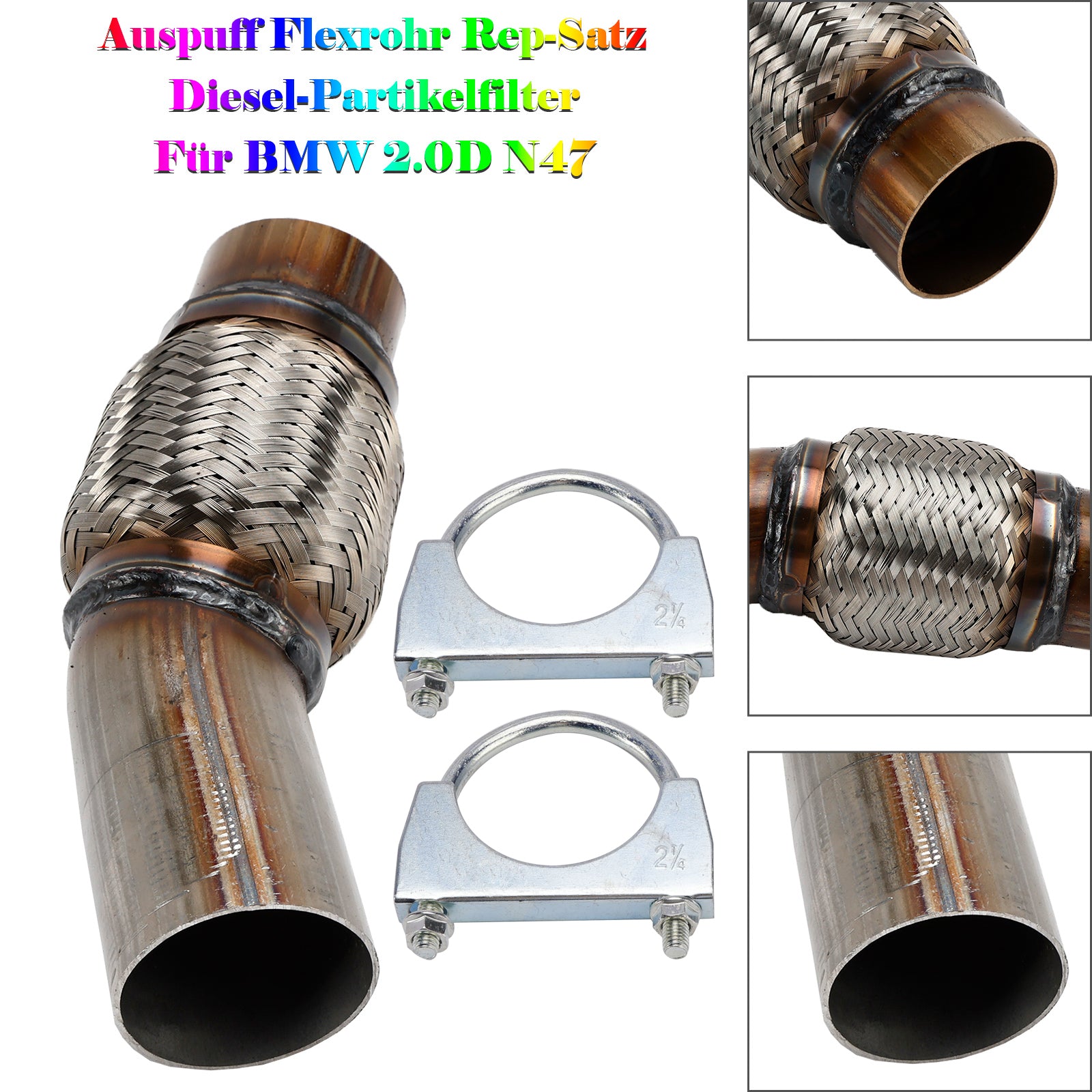 Exhaust Flex Pipe Repair Set Diesel Particulate Filter For BMW 2.0D N47