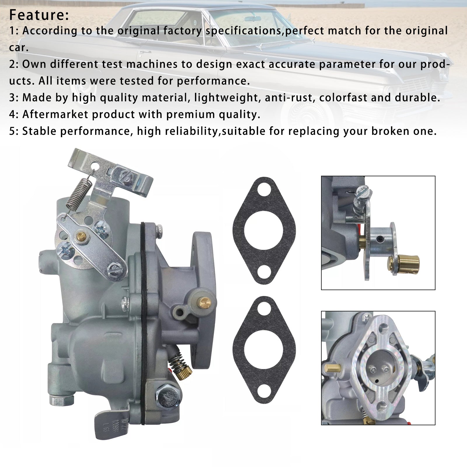 12098 Carburetor For Wisconsin L63S1 (VH4D) 2-1/4" Mount 1957-1976