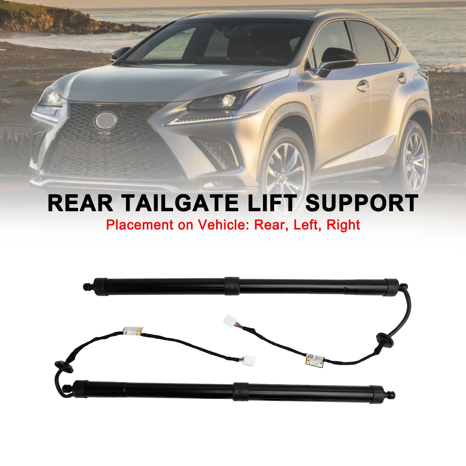 2PCS Rear Electric Tailgate Struts Fit Lexus NX200t NX300h 2.0L 2.5L 2015-2020